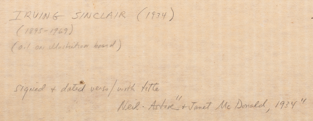 Artwork by Irving Sinclair, Painting, Irving Sinclair, Made of oil on board