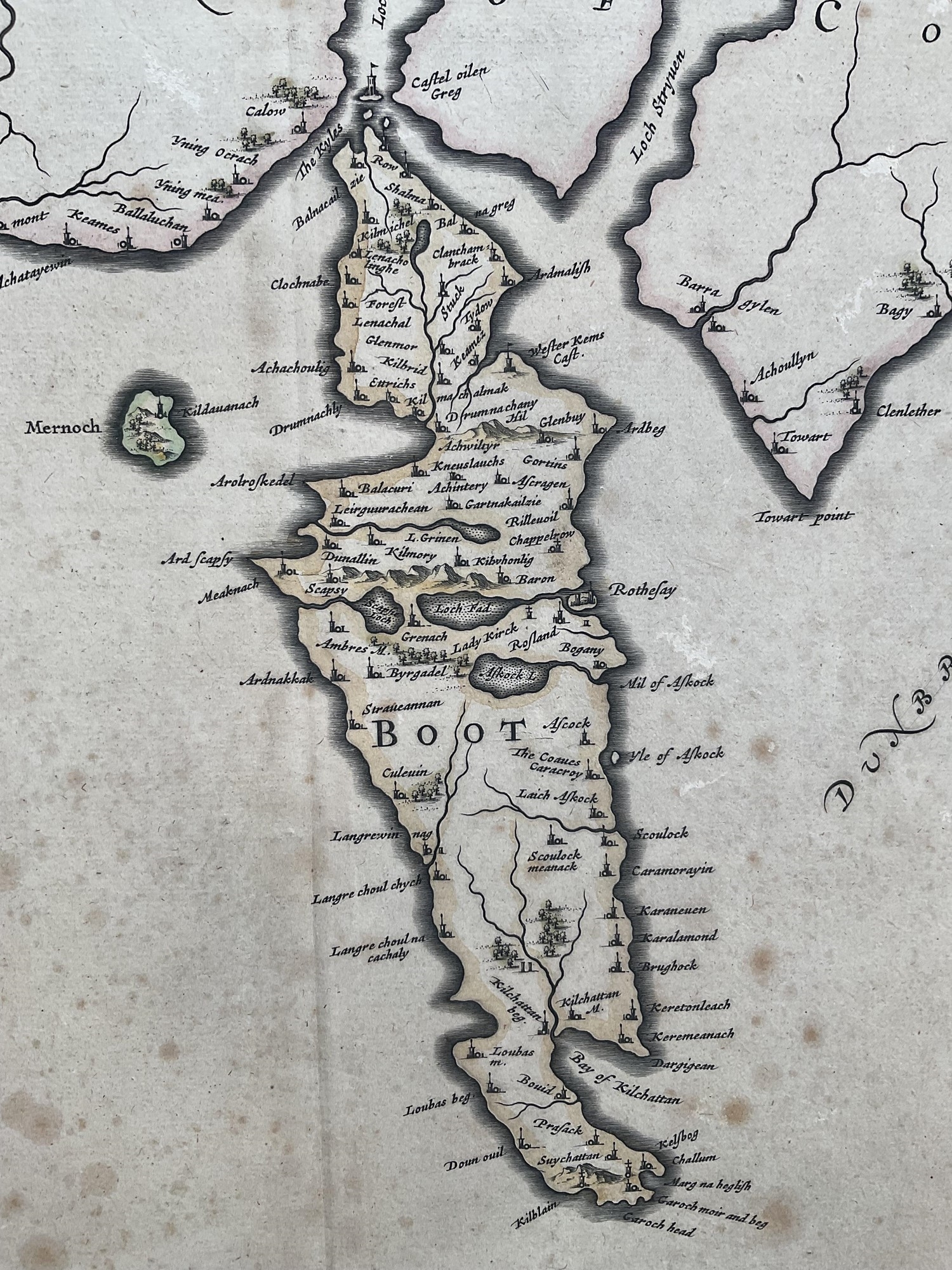 Timothy Pont | Map of the Isle of Bute, 'Buthe Insula Vulgo, The Yse Of ...
