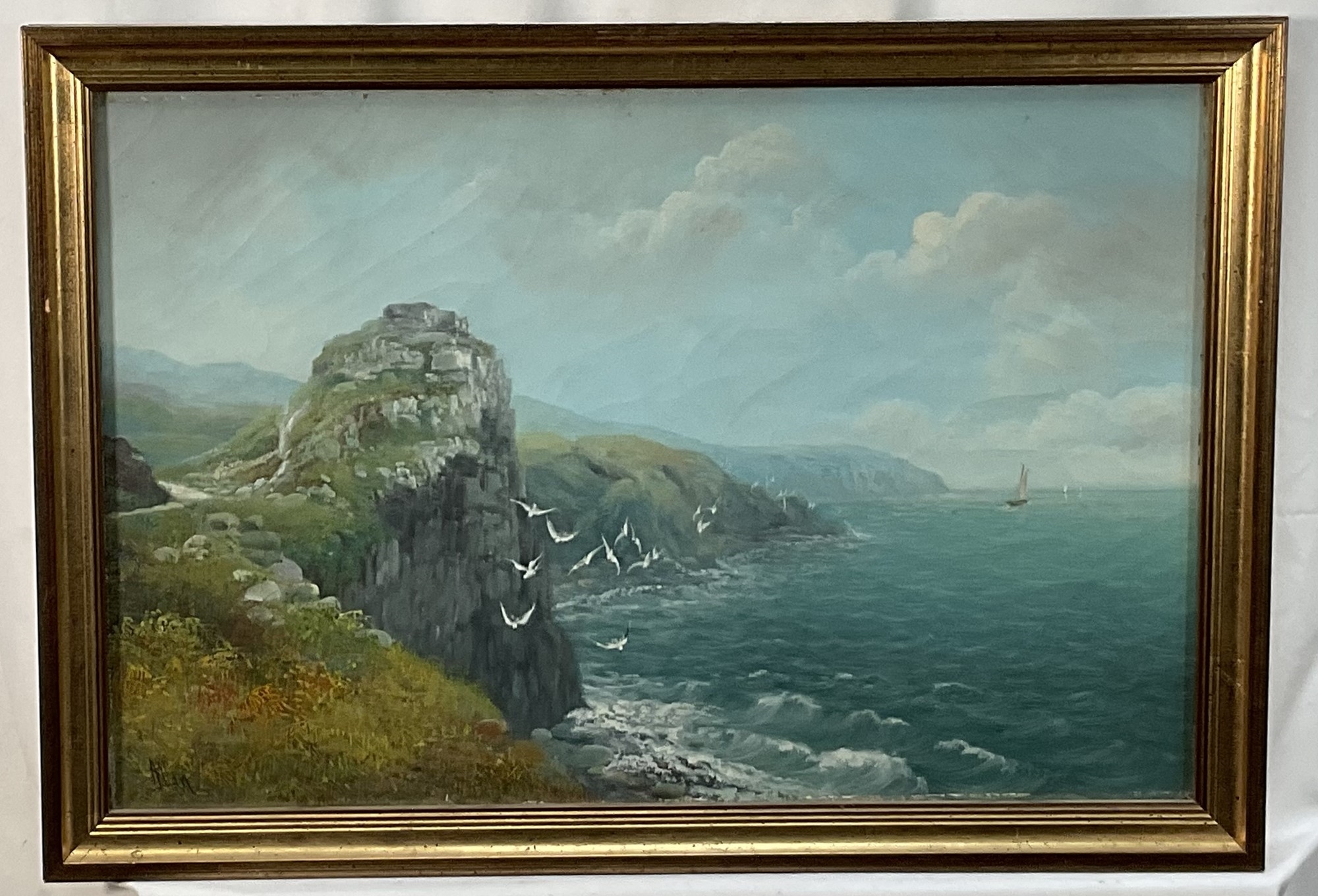 Artwork by Richard Allam, Coastal landscape; River landscape, Made of oils on canvas (2)