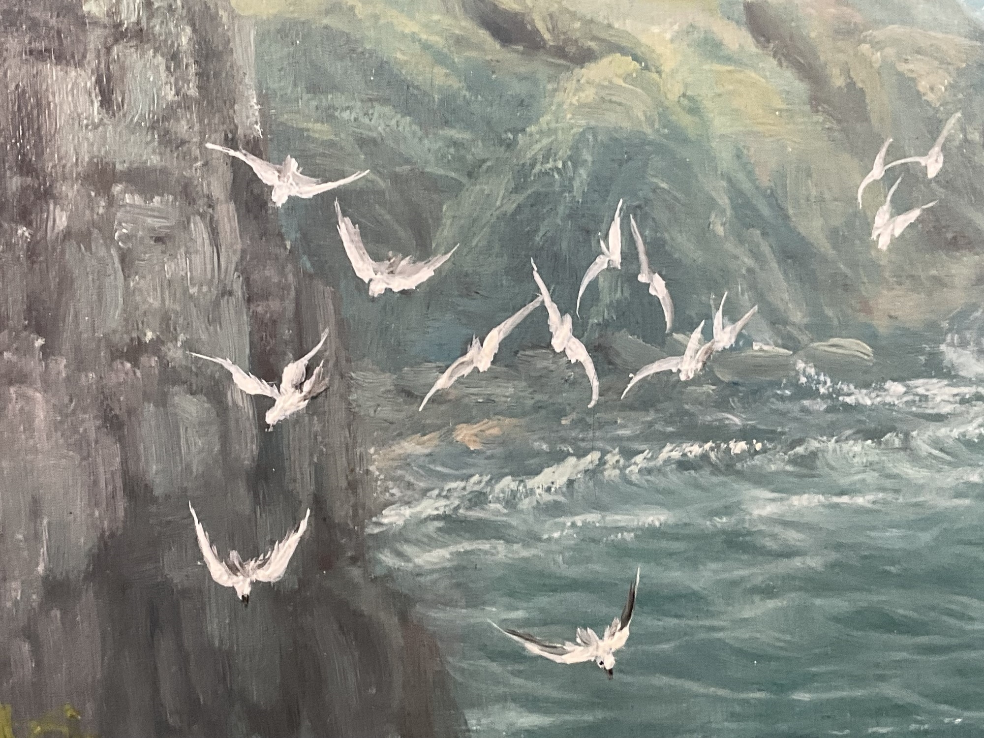 Artwork by Richard Allam, Coastal landscape; River landscape, Made of oils on canvas (2)