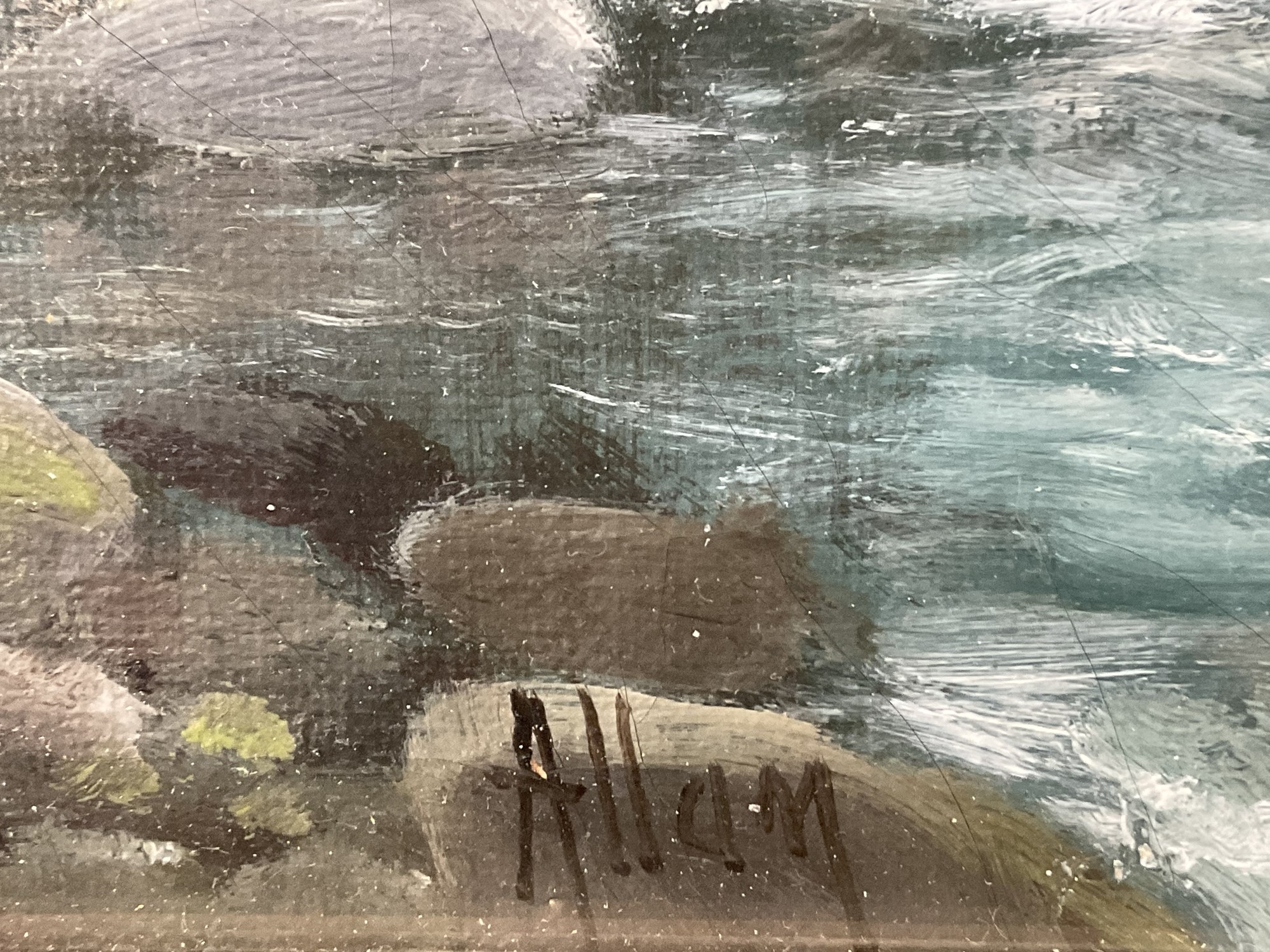 Artwork by Richard Allam, Coastal landscape; River landscape, Made of oils on canvas (2)