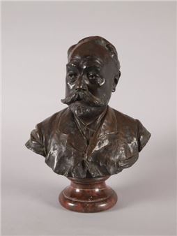 . Portrait of a man in bust form - Jules Pierre Roulleau