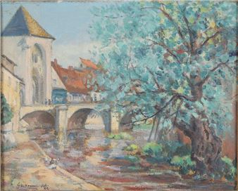 . Bridge over the Loing at Moret - Armand Guillaumin II