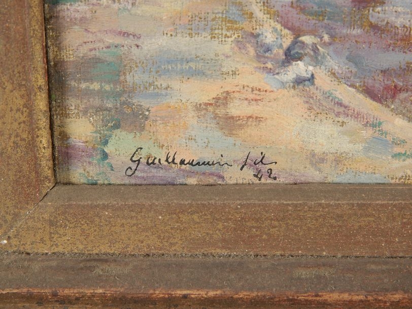 Artwork by Armand Guillaumin II, . Bridge over the Loing at Moret, Made of Oil on canvas