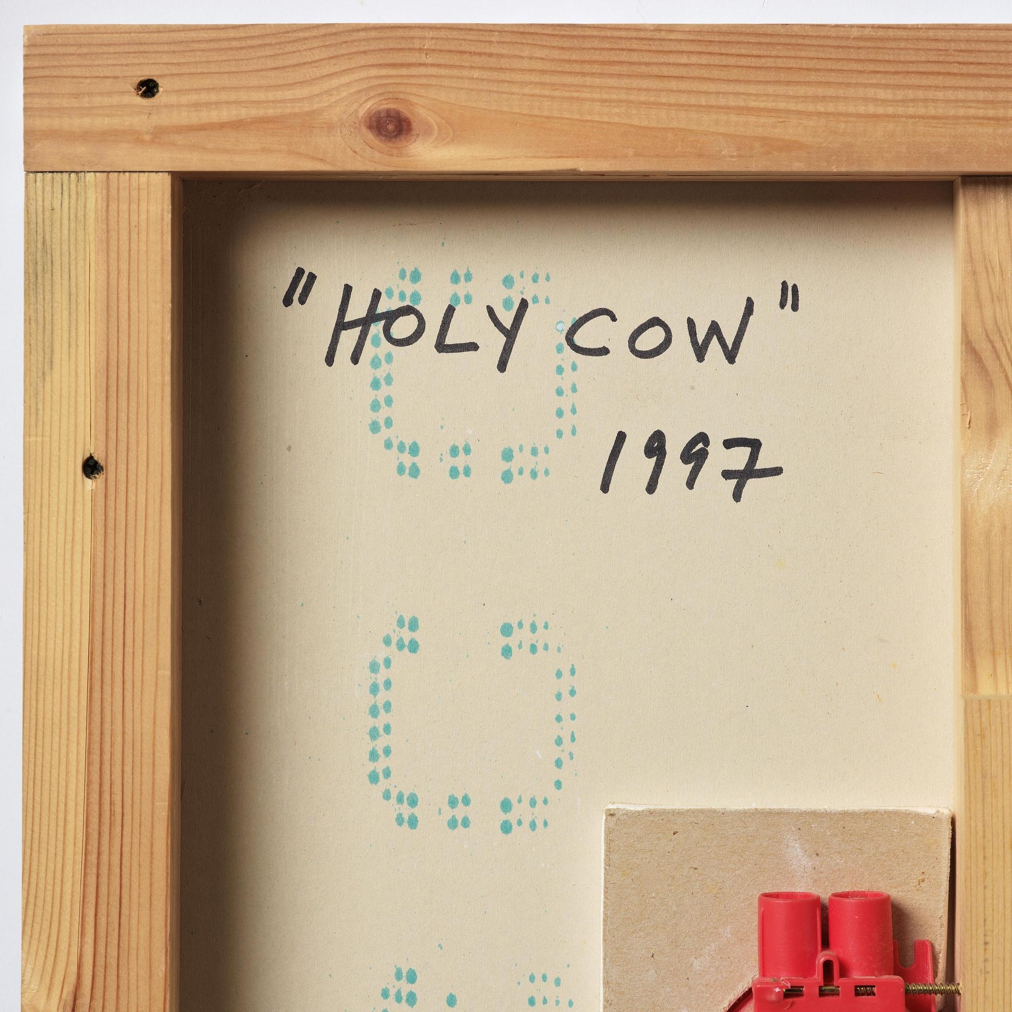Artwork by Clay Ketter, Holy Cow, Made of Mixed media on panel