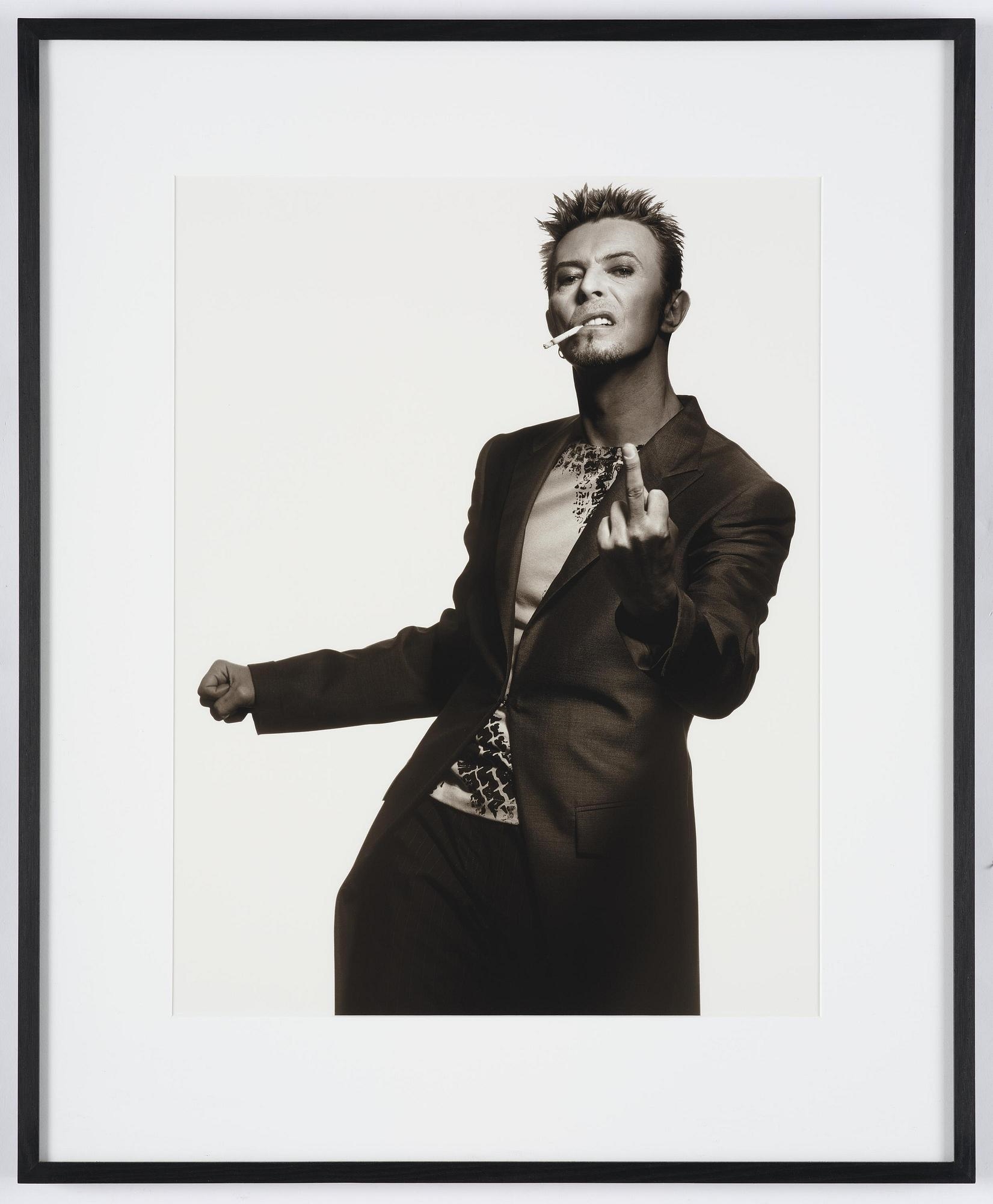 Artwork by Albert Watson, David Bowie, The Finger, New York City", 1996, Made of c-print