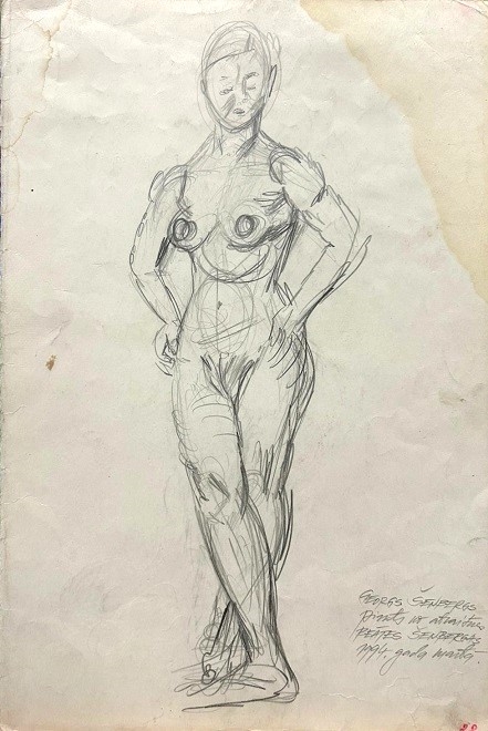 Artwork by Georgs Šenbergs, Act Studies, Made of paper / pencil