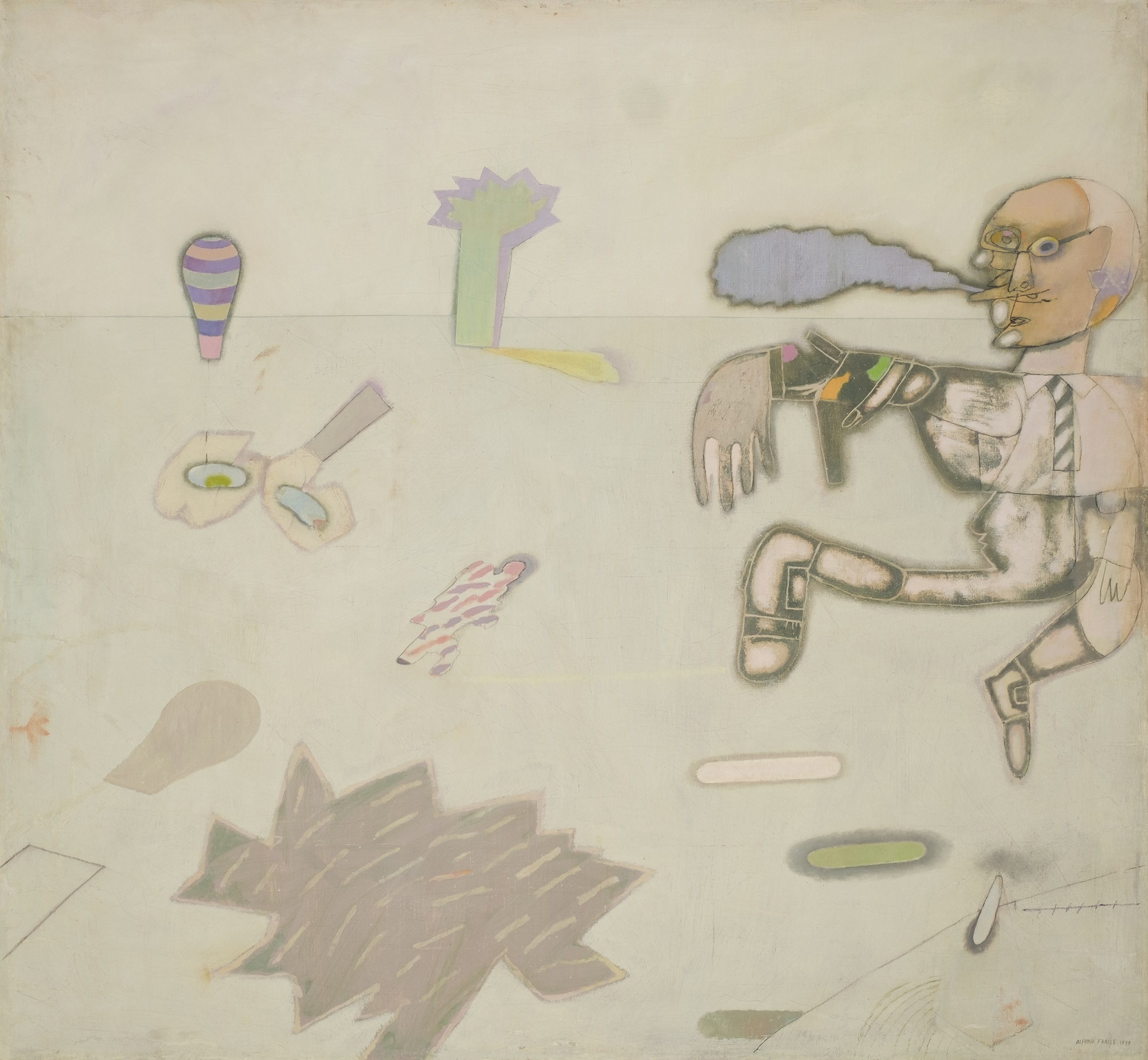 Artwork by Alfonso Fraile Alcalde, Mr. Landscape Balloon, Made of Oil on canvas