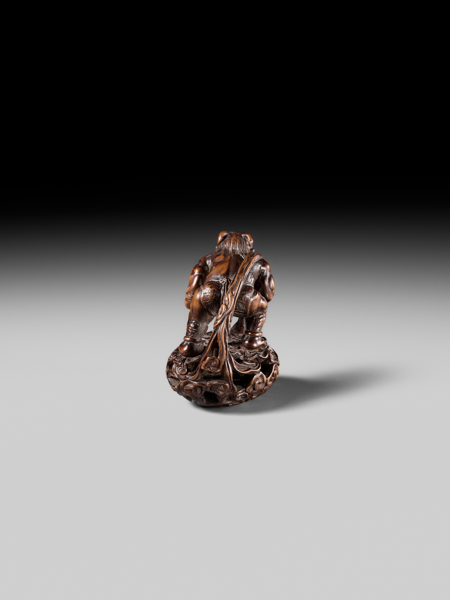 Shojusai | SHOJUSAI: A FINE WOOD NETSUKE OF FUJIN | MutualArt