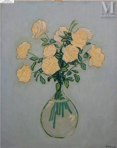 Nature morte au bouquet by Georges Eugène Delhomme