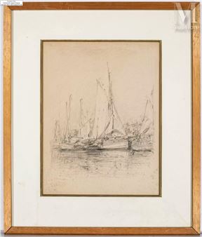 Marine aux voiliers - Gustave Ricard