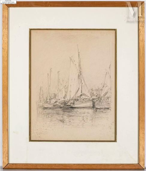 Marine aux voiliers - Gustave Ricard