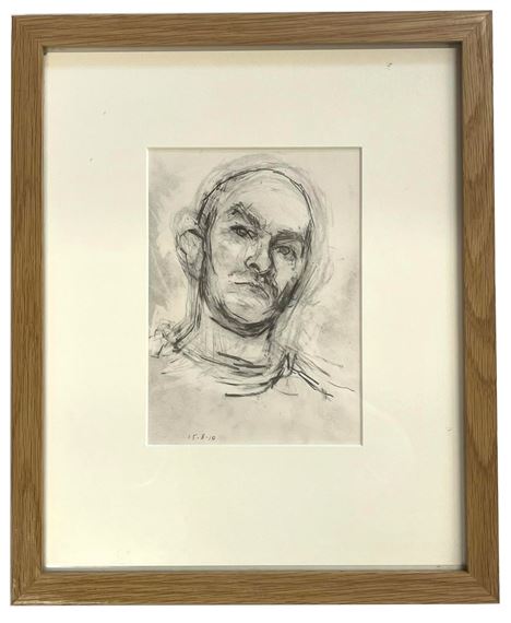 SELF PORTRAIT PENCIL ON PAPER - Robert Dukes