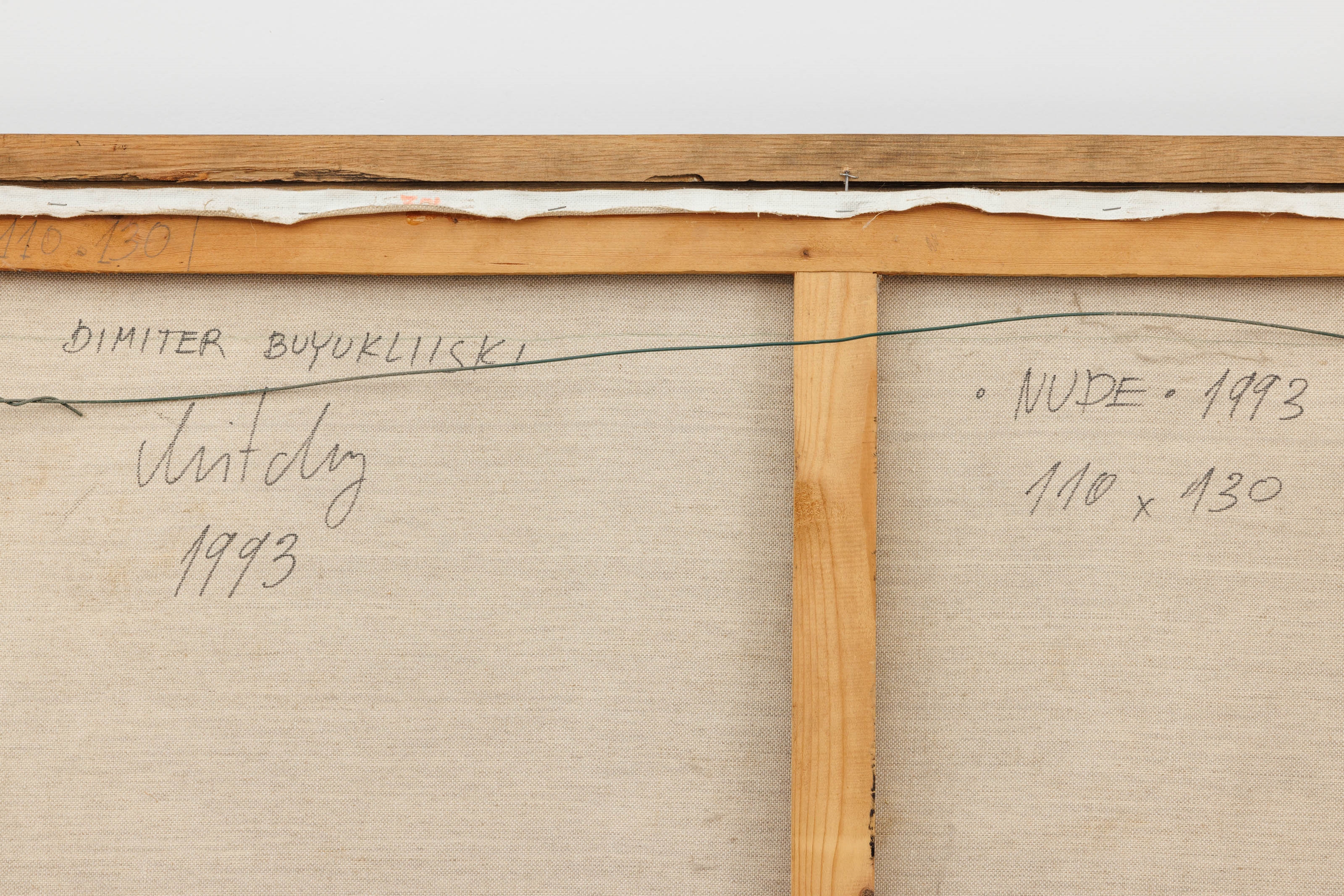 Artwork by Dimitar Mitchy Buyuklijski, Reclining nude, 1993, Made of Oil on canvas