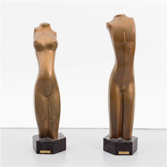Standing nude man and woman - Emiel de Block
