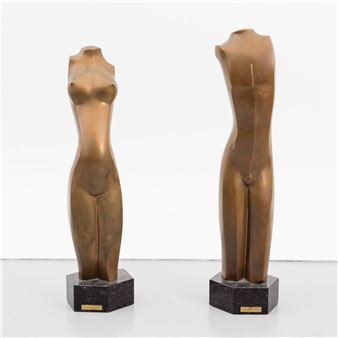 Standing nude man and woman - Emiel de Block