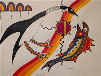Jackson Beardy | Loon & Fish | MutualArt