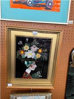 Asian Mosaic Hardstone Picture Carmen Miranda - Carmen Miranda