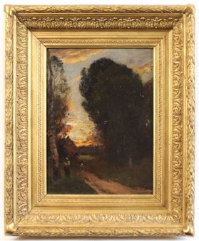 Landscape at dusk - Louis Alexandre Bouché