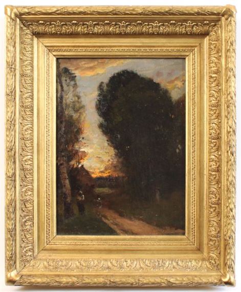 Landscape at dusk - Louis Alexandre Bouché