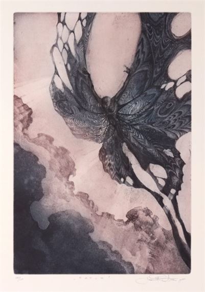 チェコ出身の Richter Marina作 329-306-86 オリジナル Exlibris