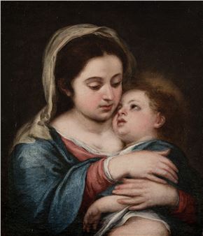BARTOLOME ESTEBAN MURILLO Seville (1618 / 1682) "Virgin wit - Bartolomé Estebán‏ Murillo