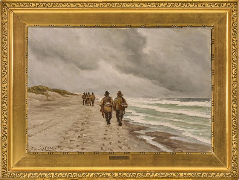 Carl Ludvig Thilson Locher | Fishermen with the day's catch on their ...