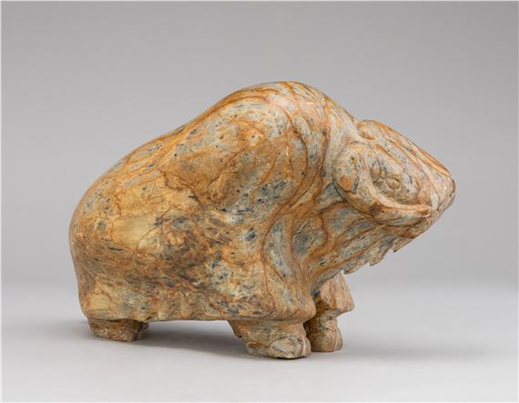 Jonasie Faber, Qaqortoq, 7 3/4 x 12 x 3 1/2 in. (19.7 x 30.5 x 8.9 cm by Jonasie Faber, dated 1986