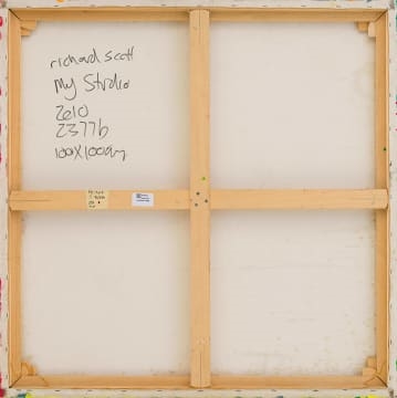 Artwork by Richard Scott, My Studio, Made of mixed media on canvas