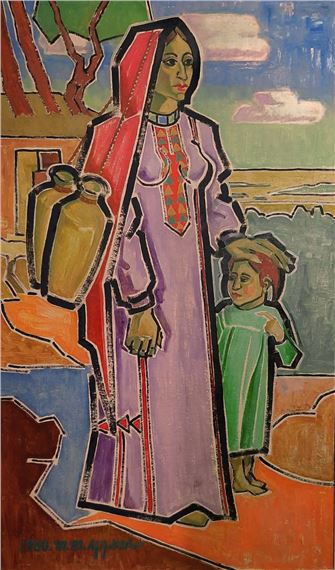 Untitled (Mother and Child) by Mahmoud Afifi, Executed in 1980