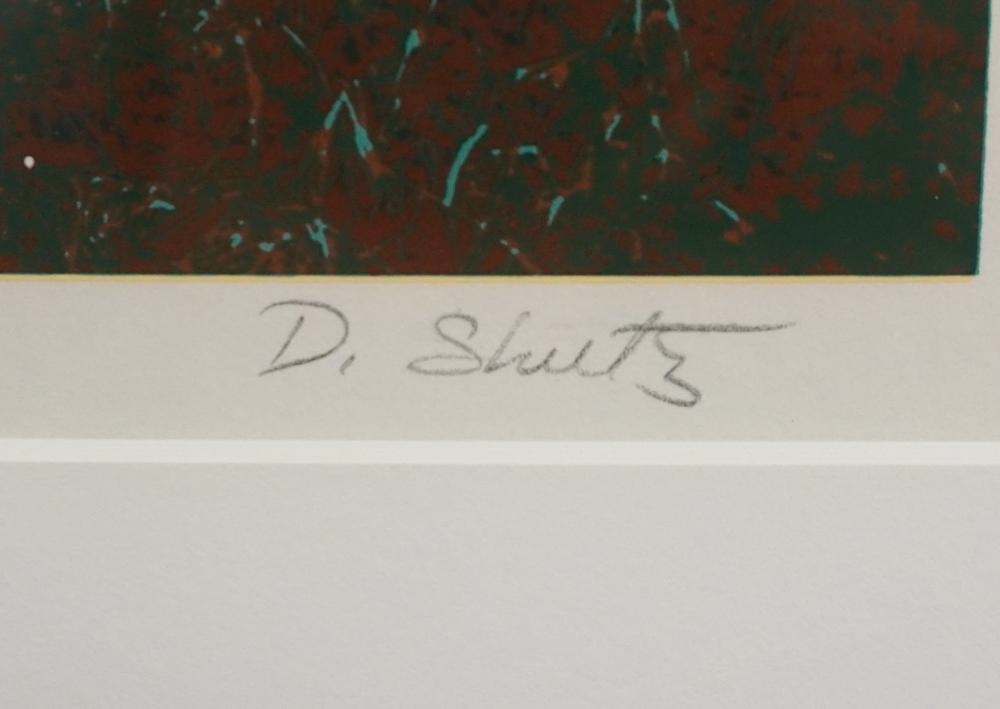 Artwork by D.l. Sheets, D. Sheets, American, 20th Century, First Light, Screenprint in Color, Numbered 17/100, Frame: 18 1/2 x 20 3/4 in. (47 x 52.7 cm.), Made of Light, Screenprint in Color