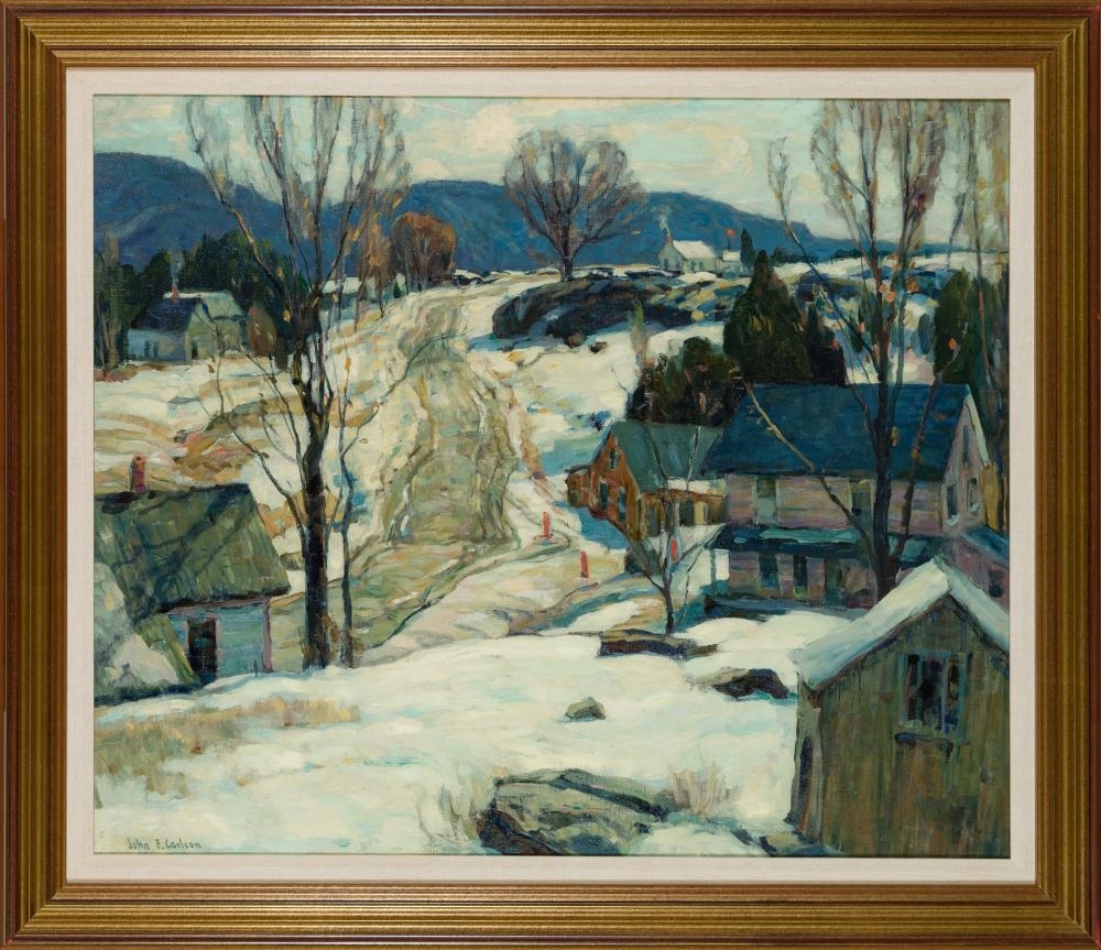 Artwork by John Fabian Carlson, Upland Village, Made of Oil painting