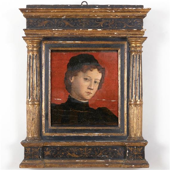 Portrait of a Man, Head and Shoulders, Wearing a Black Cap - Francesco del Cossa