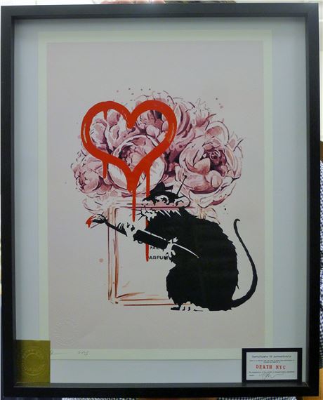 額装済Death NYC ART PRINT Ltd Ed ガンダム/背景お花 DEATH NYC - Toy