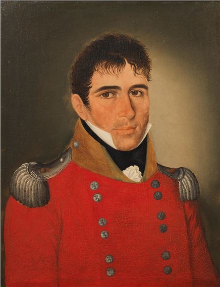 Portrait of Captain John Strudwick Crofts of the East India Company by Spoilum, 1805