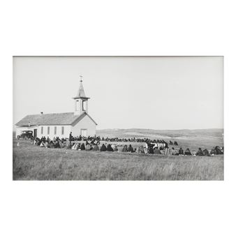 Eugene Buechel (1874-1954) Photograph, ‘Easter Dinner in Front of Cutmeat Church’ - Eugene Buechel