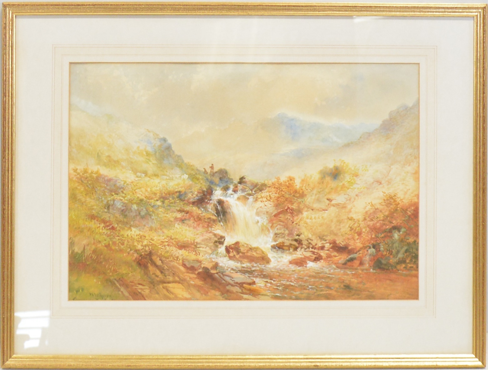 William Widgery | landscape with waterfall and fells | MutualArt