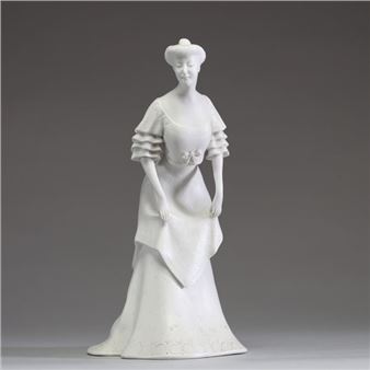 Élégante" Biscuit sculpture - Lot - Germain De Mellanville