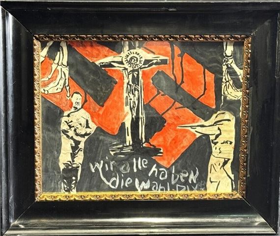OTTO DIX " WE ALL HAVE A CHOICE" MIXED by Otto Dix, circa 1940's