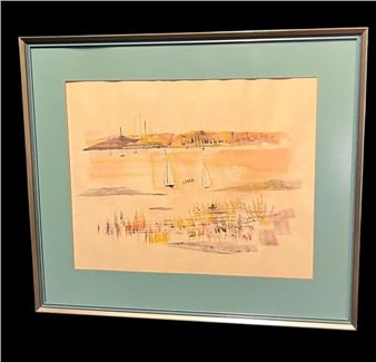 VINTAGE "BIRDSY BERMUDA" WATERCOLOR - Bermuda