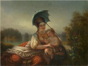 Wet Nurse with a Child - Mikhail Zelenski