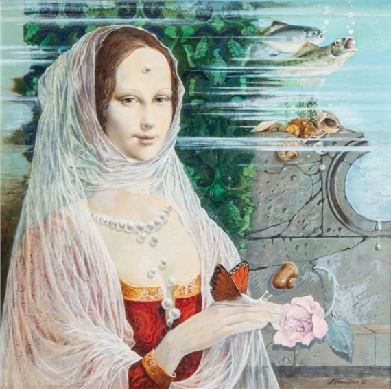 Composition surréaliste (portrait d'une dame de qualité) 1985 by Sever Frenţiu, 1985