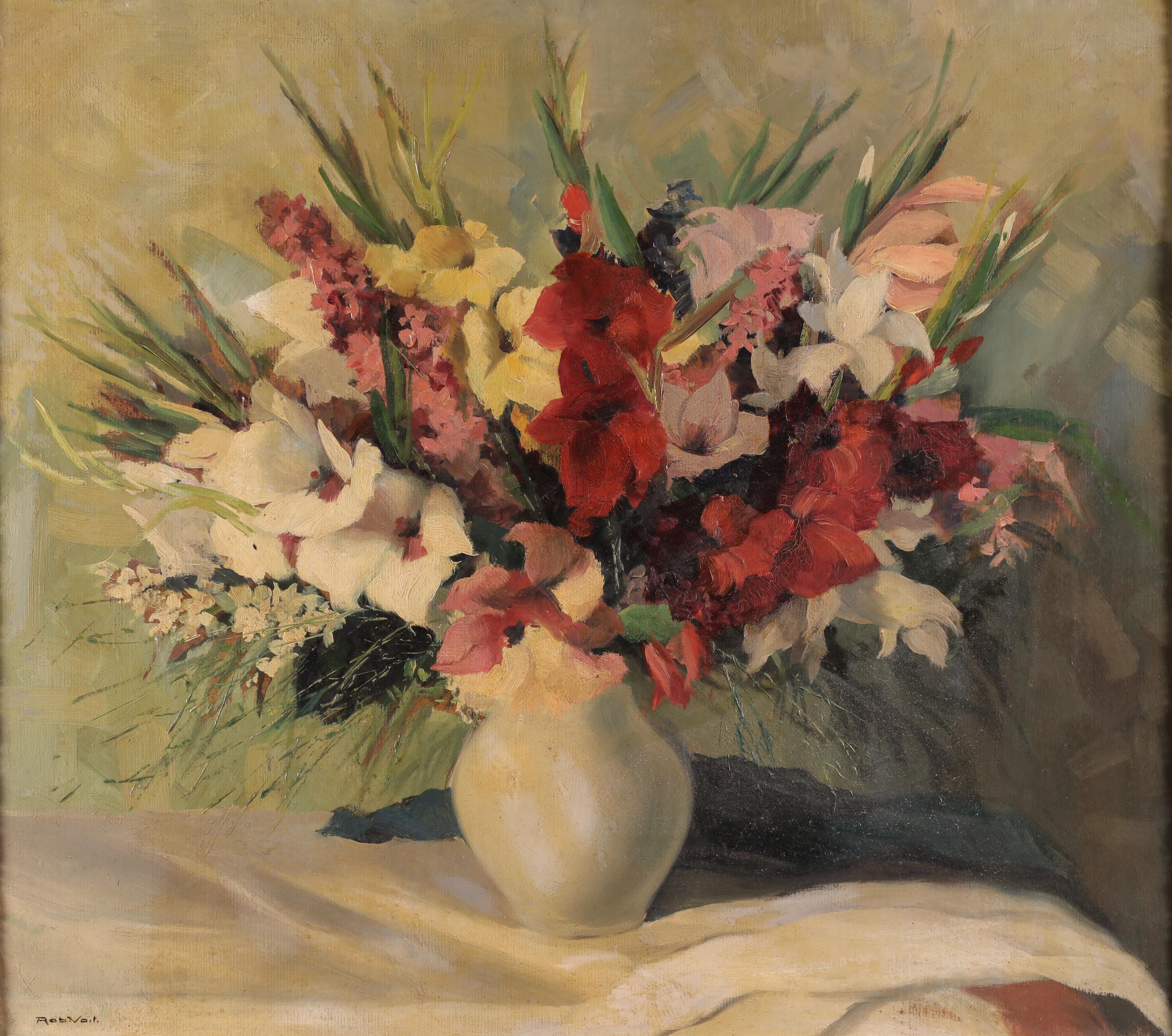 Robert Voit | Blumenstillleben mit Gladiolen | MutualArt