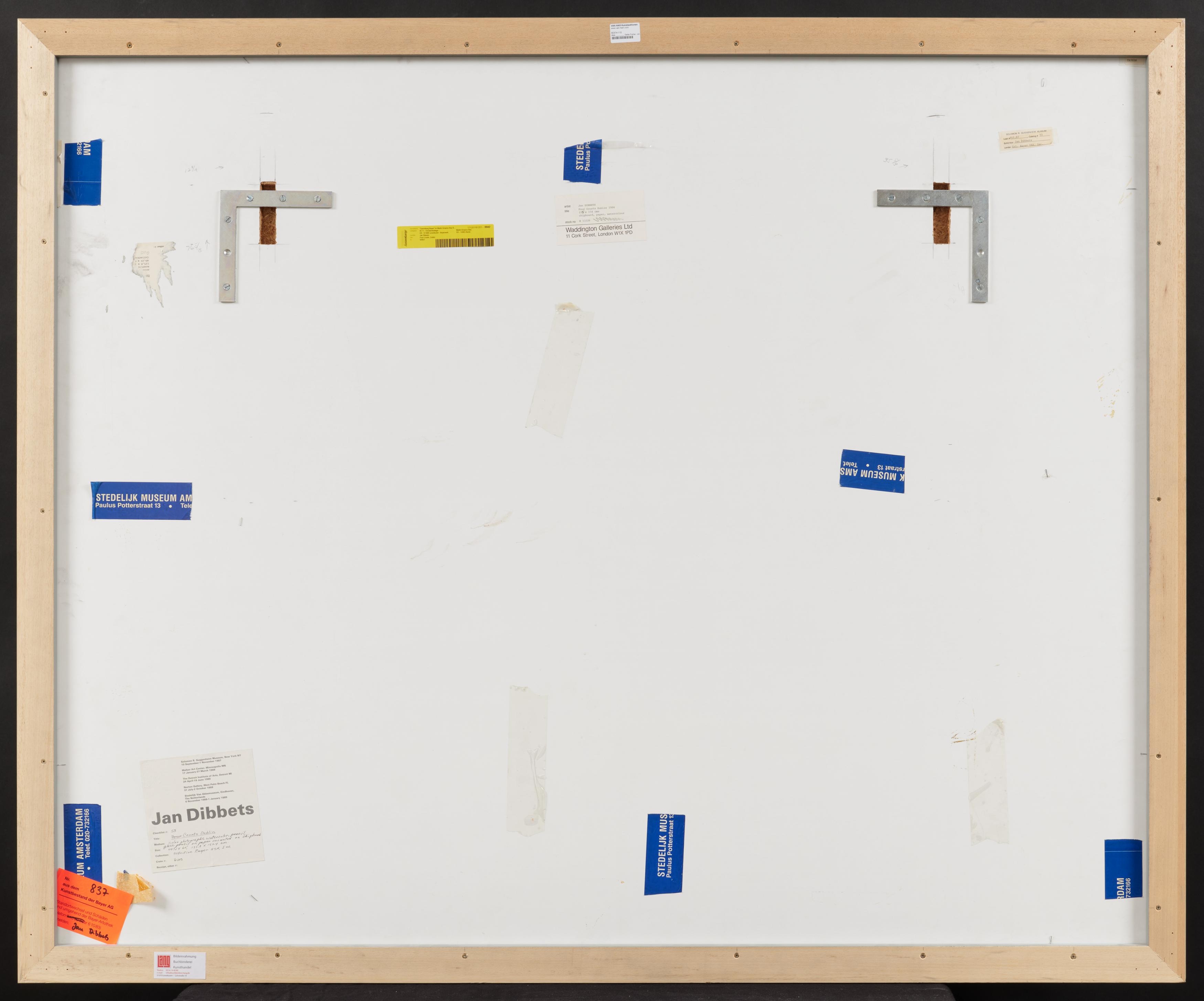 Artwork by Jan Dibbets, Four Courts, Dublin, Made of Mixed media (watercolour, pencil, chalk, paper and photographs, collaged) on chipboard