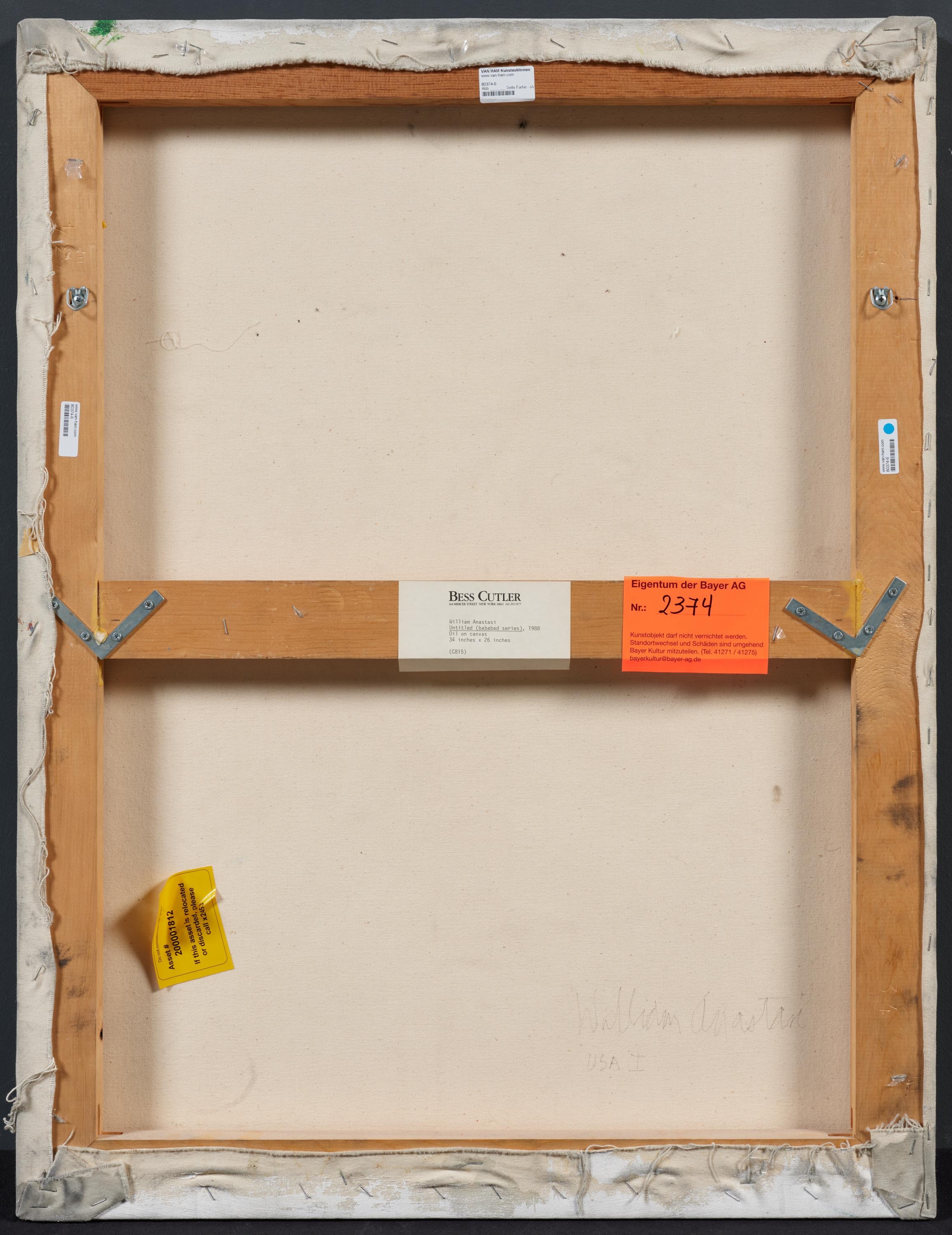 Artwork by William Anastasi, Untitled (Bababda Series, Made of Oil on canvas