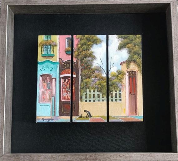 JACOV NOWOGRODER- Original oil on panel board by Jacov Nowogroder