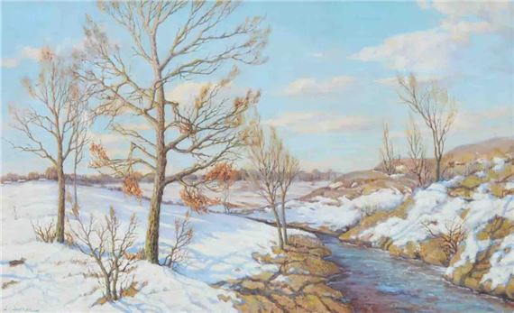 Russian winter landscape - Serge Agababian Sedrac