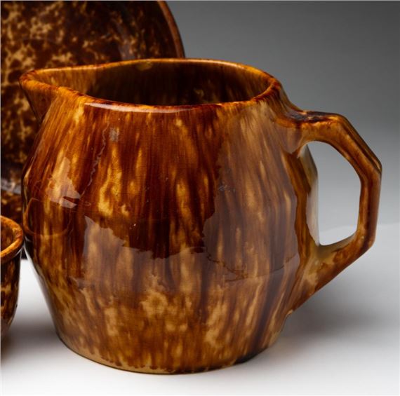 American School, 18th Century | EIGHT ROCKINGHAM GLAZE POTTERY KITCHEN ...