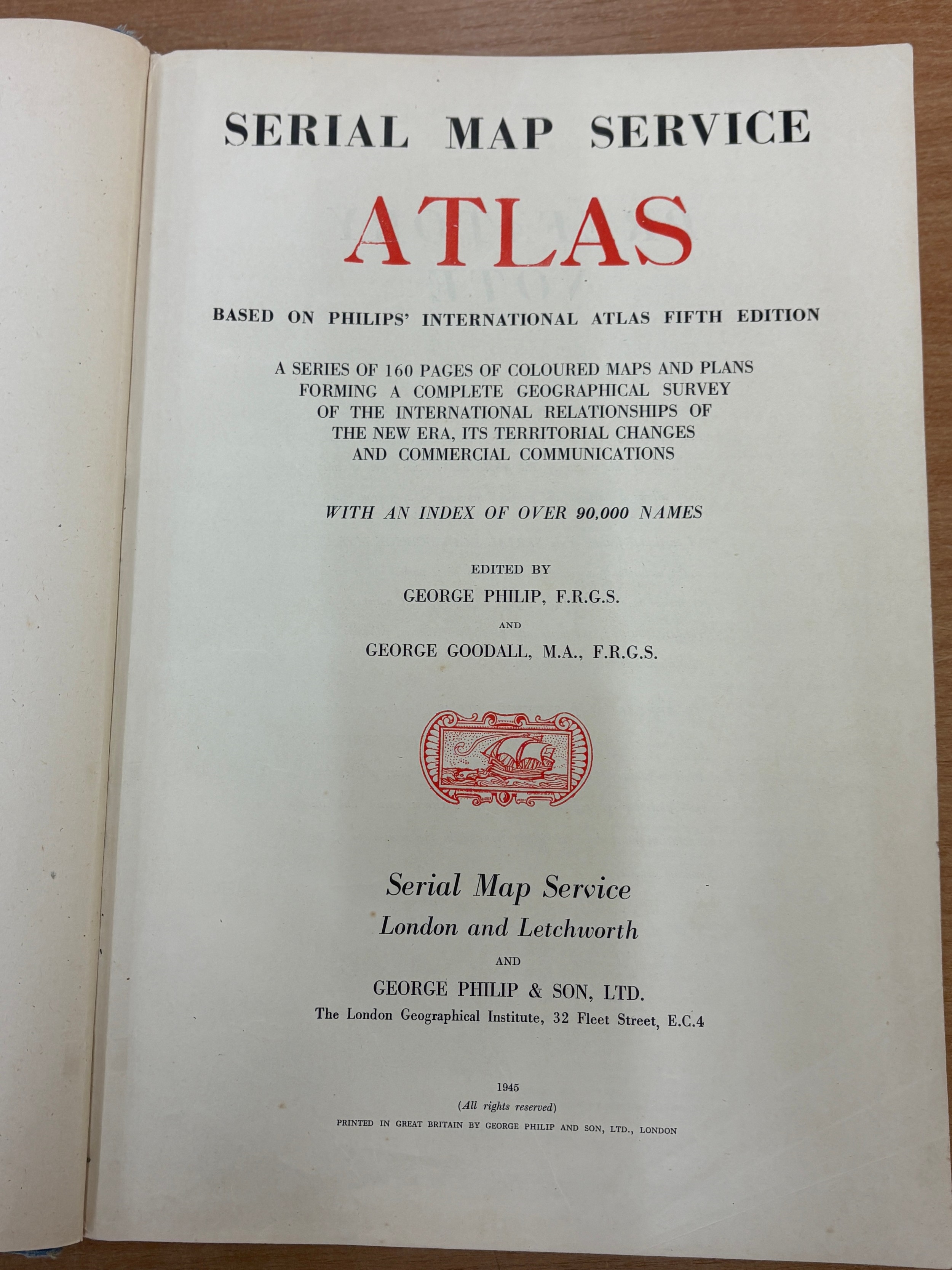 Philip | Hardback large Serial Map Service Atlas, printed in GB by ...