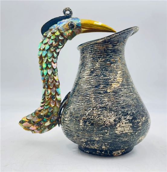 Vintage Creamer Pitcher With Bird Handle by Los Castillo, Mexico 1960s by Los Castillo, 1960s